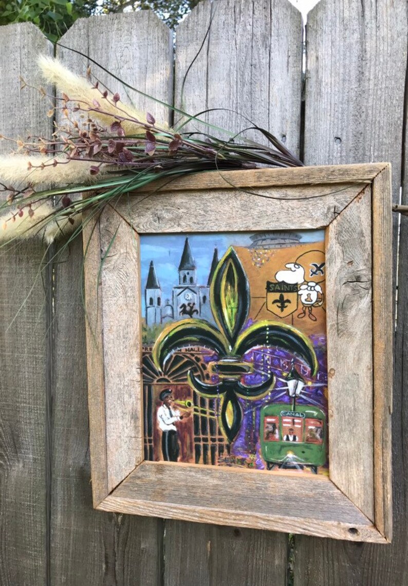 SALE NOLA Black And Gold Fleur De Lis Art Louisiana Art Etsy