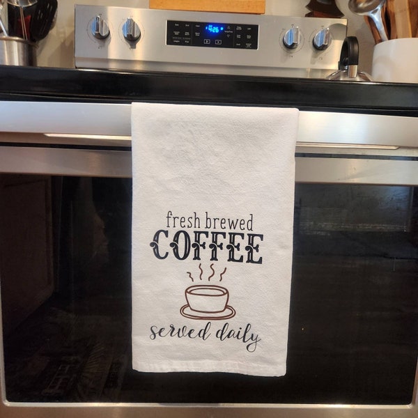 Decorative kitchen flour sack towel - Coffee theme
