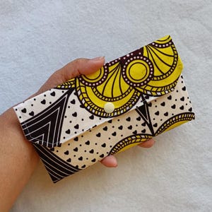 Afrikanisches Gewebe Brieftasche, Kitenge, Münzen Reißverschlusstasche, große Tasche, Papiergeld, Schecks, Kreditkarten legen, Schnappverschluss Umschlag Brieftasche 1189