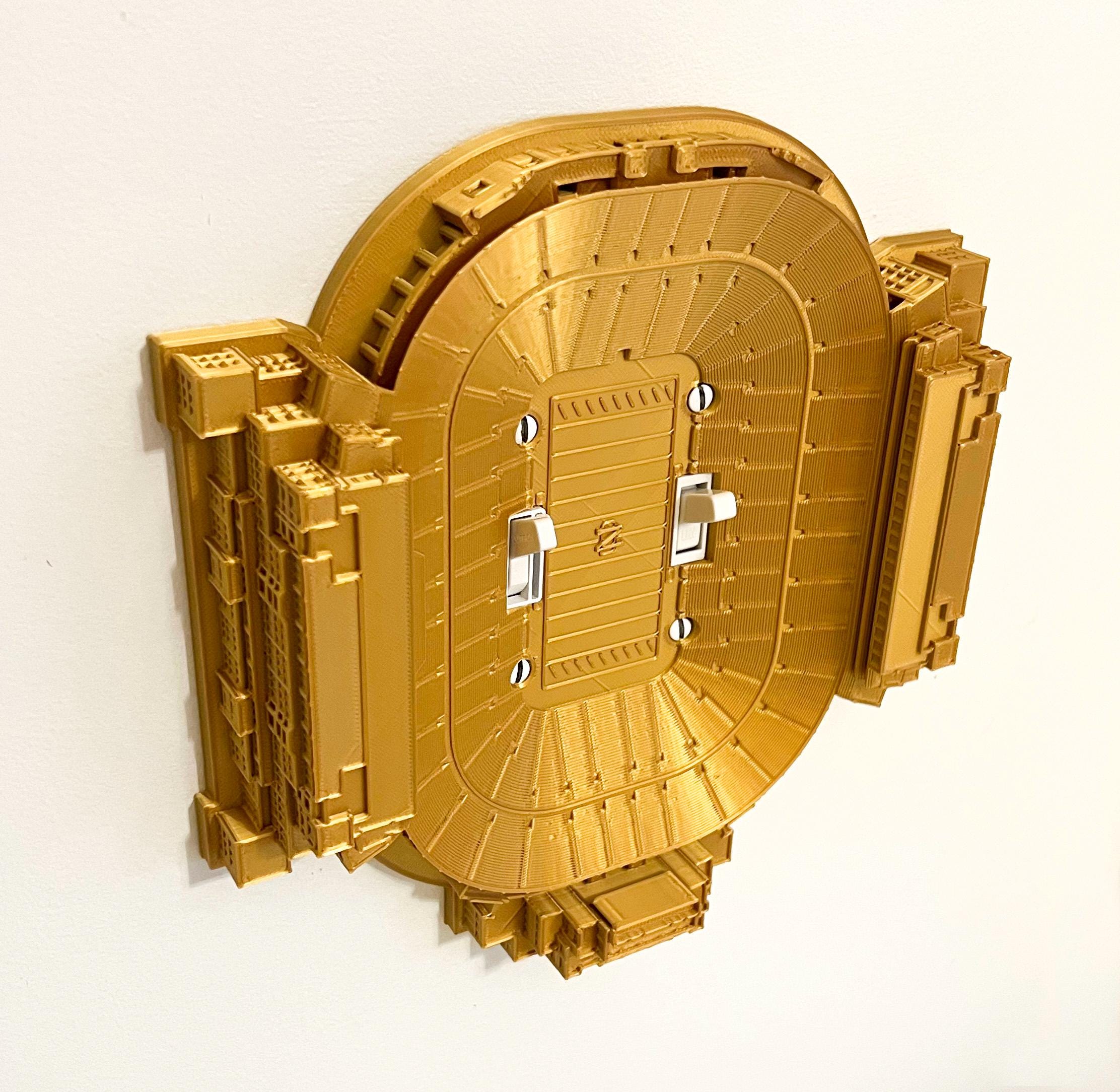 Notre Dame Stadium Double Light Switch Cover - Fighting Irish - University of Notre Dame - Room Decor - Man Cave - Accessories