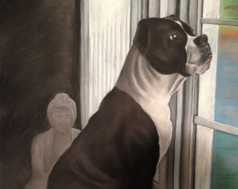 Jorg - Regal Old English bulldog - 12x18 original art
