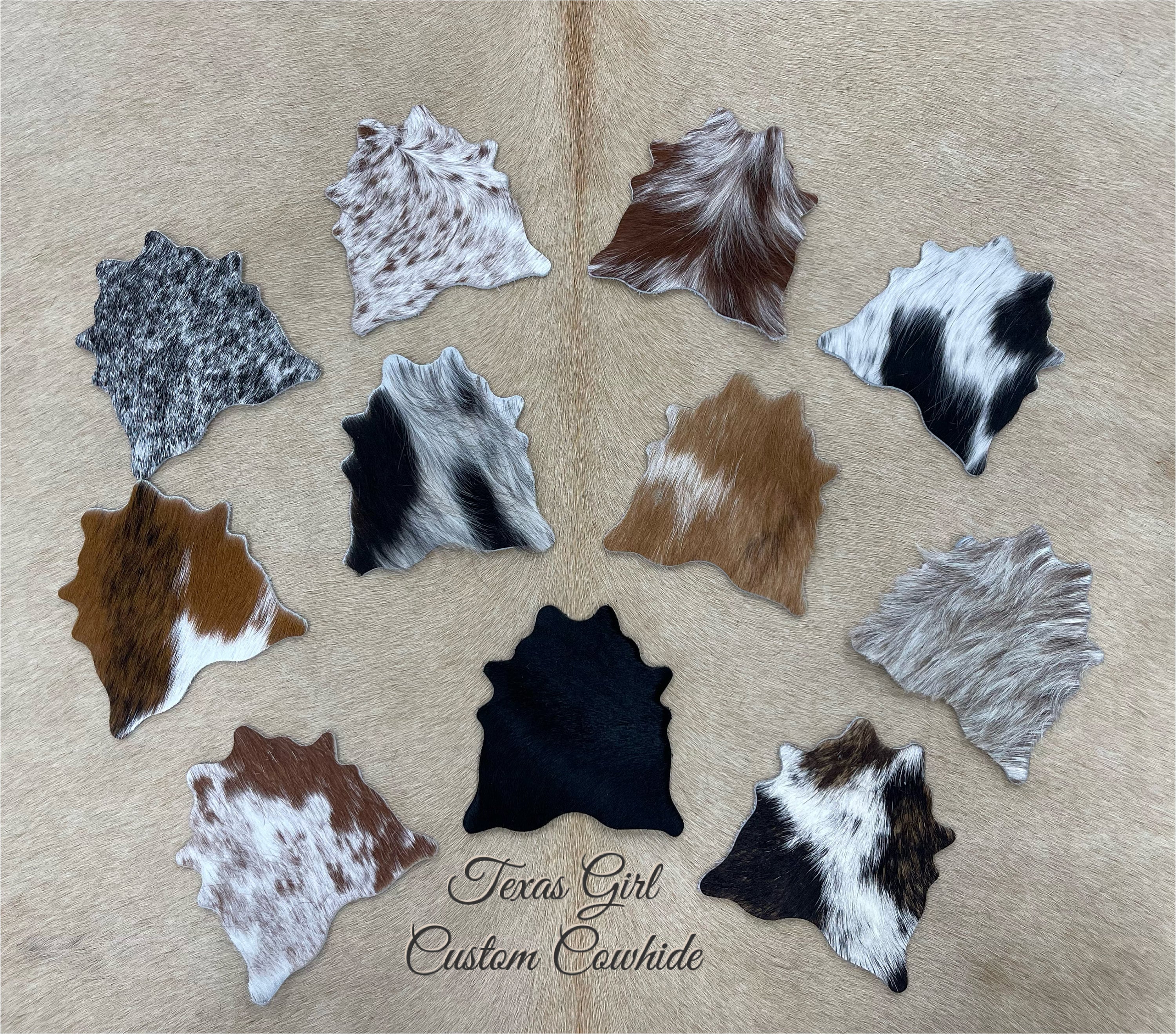 Mini Cowhide Rug Mini Cowhide Rug Cowhide Coasters - Etsy