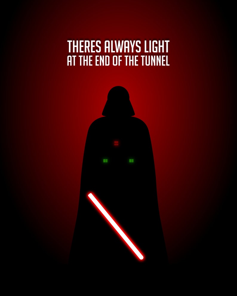 Darth Vader Light at the End of the Tunnel Digital Etsy