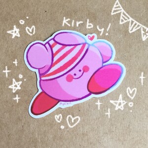 Jumbo kirby with panties sticker kawaii vinyl waterproof | Etsy