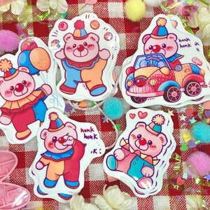 clown bear stickers!