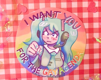 Adesivo di Hatsune Miku per l'agenda gay!