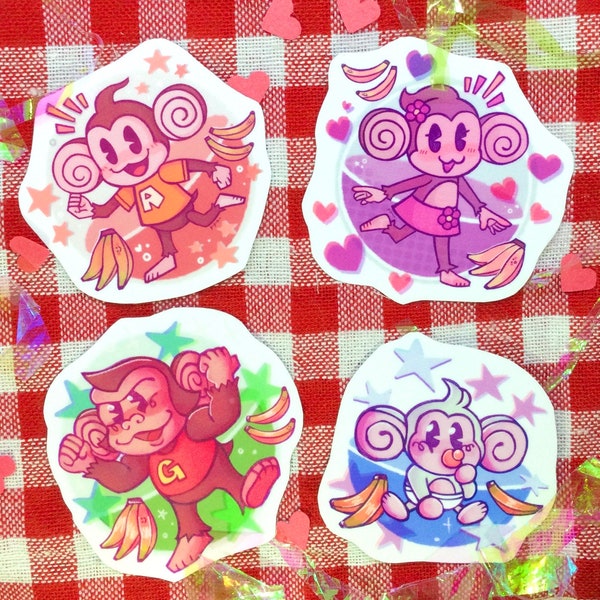 aapbal aiai, meemee, baby en gongonstickers! leuke sega briefpapier!