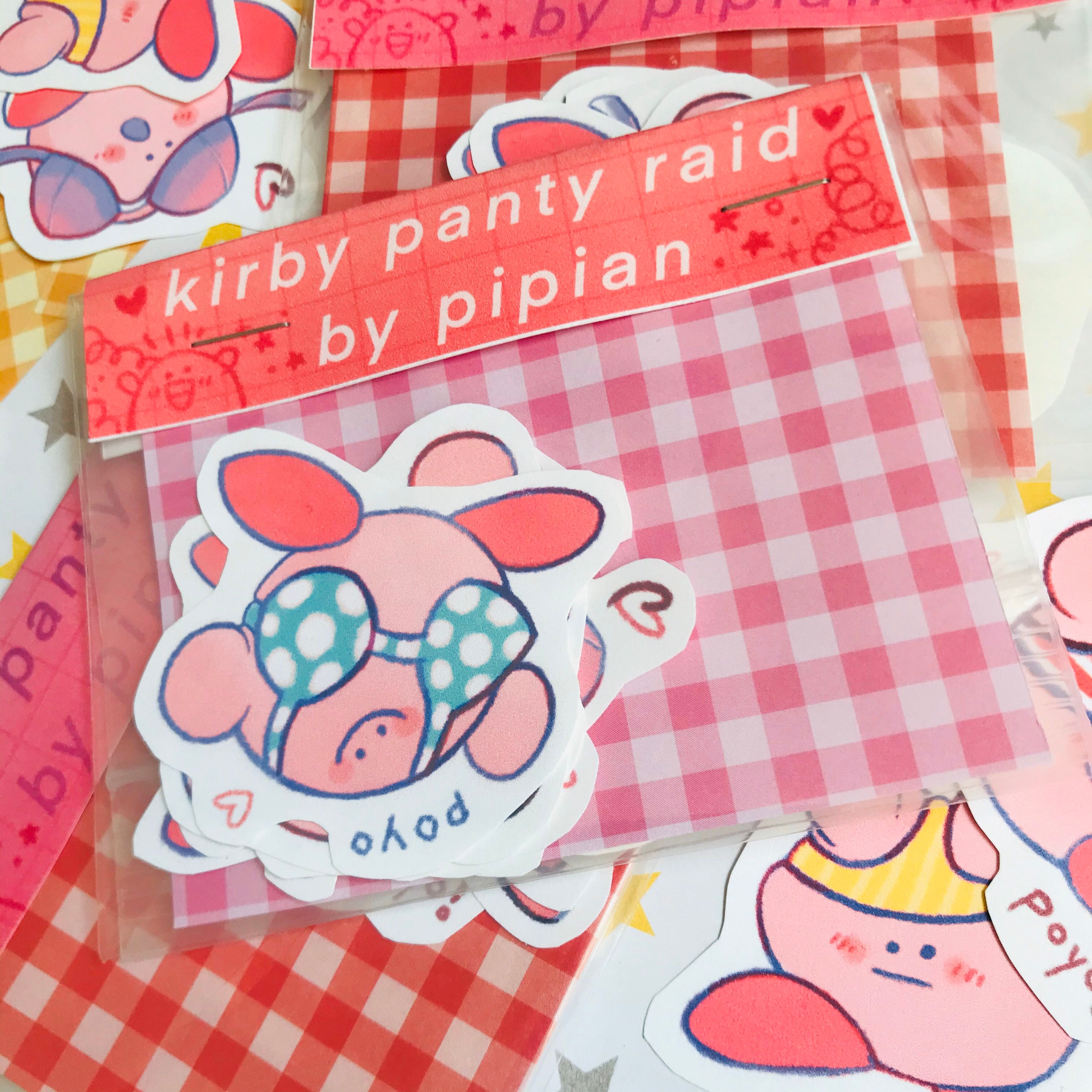 Kirbys Panty Raid 6 Count Sticker Pack Cute Kirby Themed Sticker Flakes -  Etsy Ireland