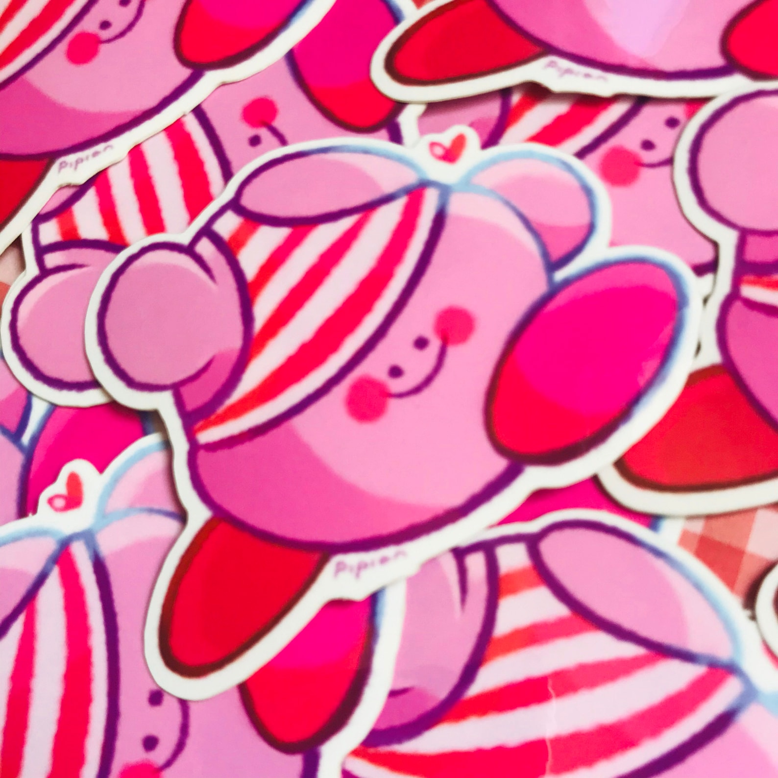Jumbo kirby with panties sticker kawaii vinyl waterproof | Etsy