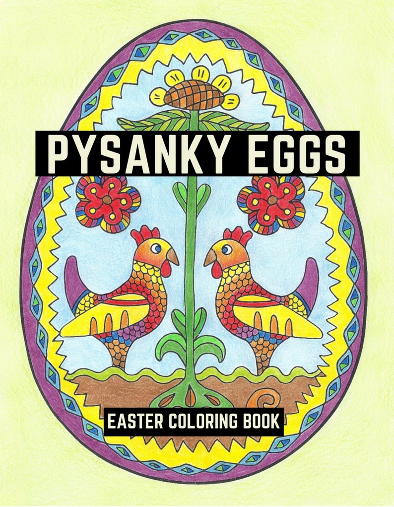 Adult Coloring Books Pysanky Egg Coloring Book Printable | Etsy