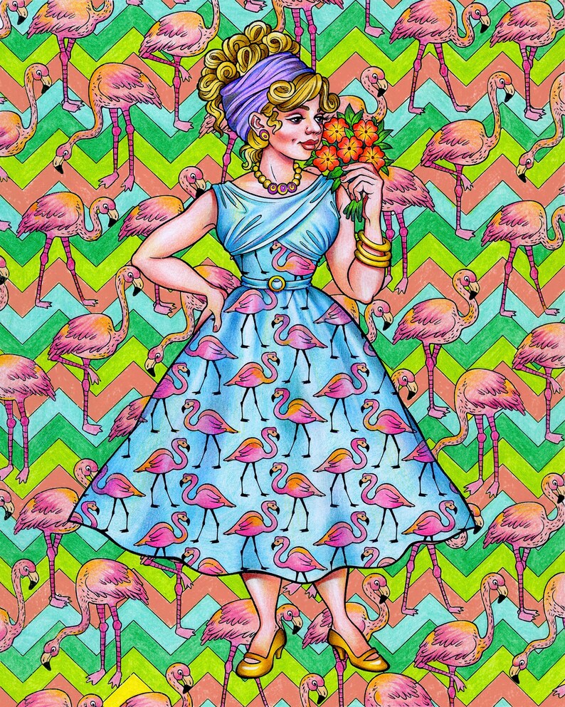 Fashionable 50s: the 1950s Coloring Book Fashion Coloring - Etsy