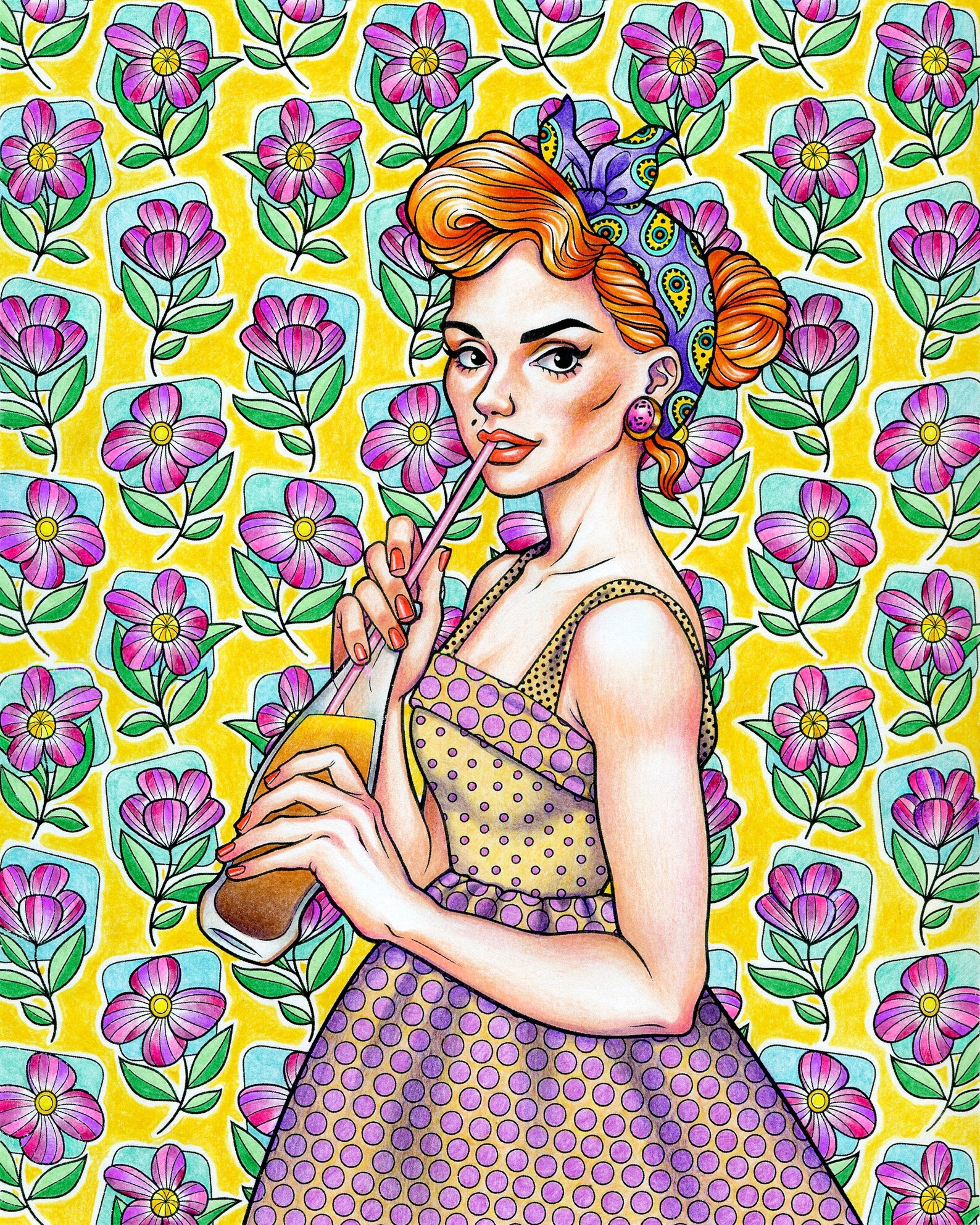 Fashionable 50s: the 1950s Coloring Book Fashion Coloring - Etsy