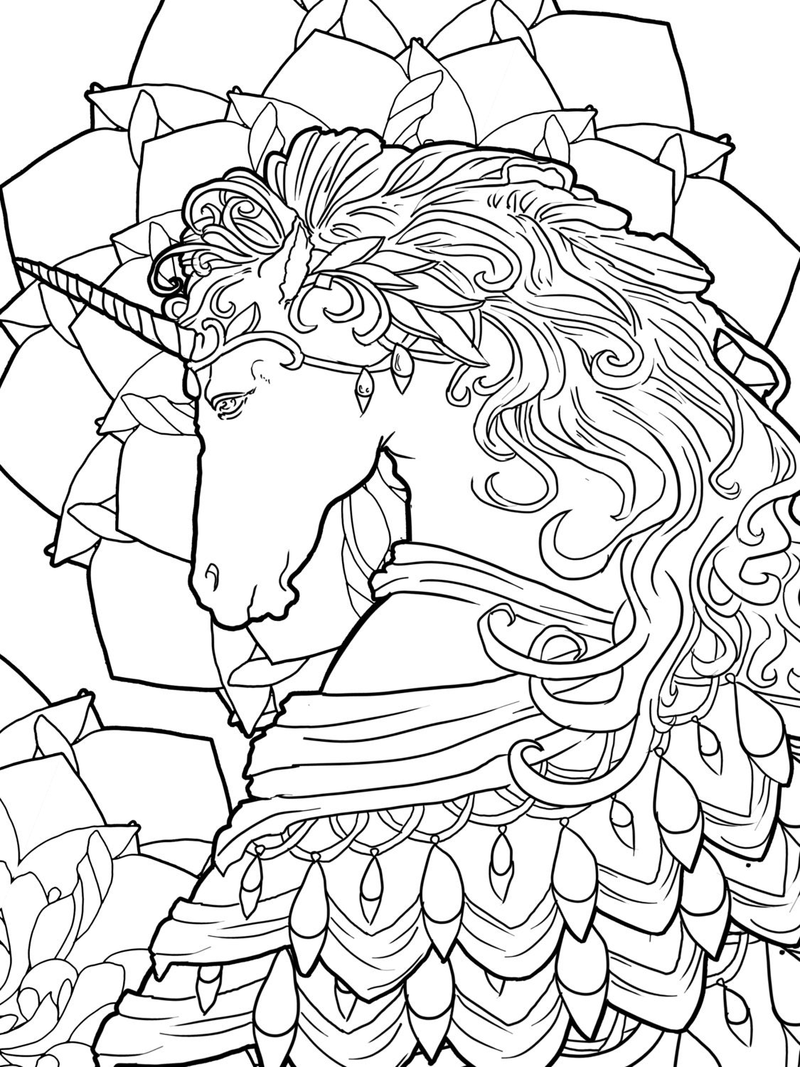 Magical Unicorns and Fairies: Adult Coloring Book Unicorn | Etsy Australia