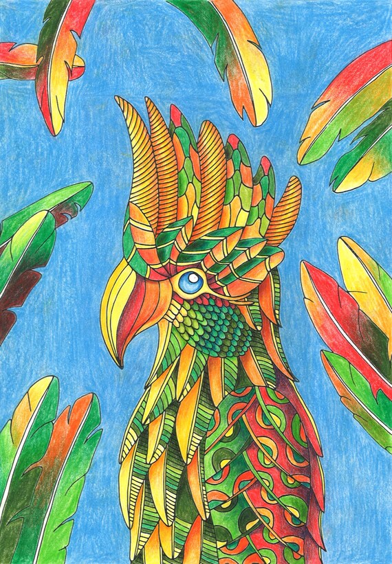 Download Adult Coloring Books Bird Coloring Book Printable Coloring Etsy