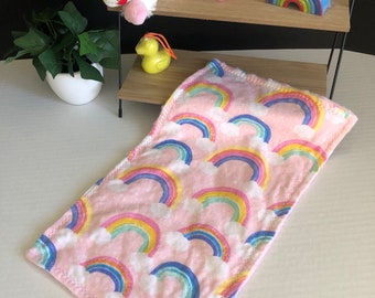 Rainbow burp cloth