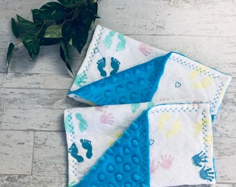 Flannel minky burp cloth