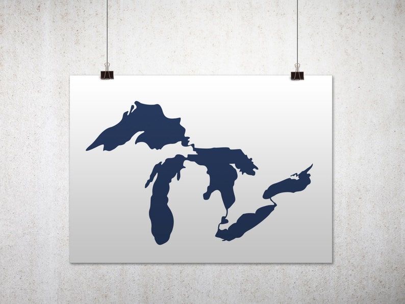 Great Lakes High Resolution Digital File Set PDF, AI, JPG instant