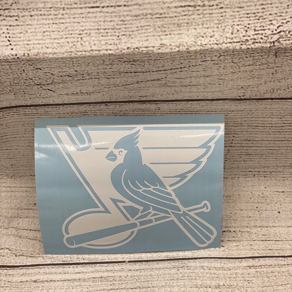 St. Louis Cardinals and Blues Vinyl Decal/St. Louis Cardinal and Blues Yeti Decals/St. Louis Cardinals St. Louis Blues decal