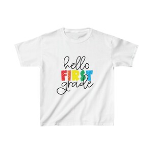 Hello First Grade Back to School T-Shirt | Back to School T-Shirt | First Grade First Day of School T-Shirt