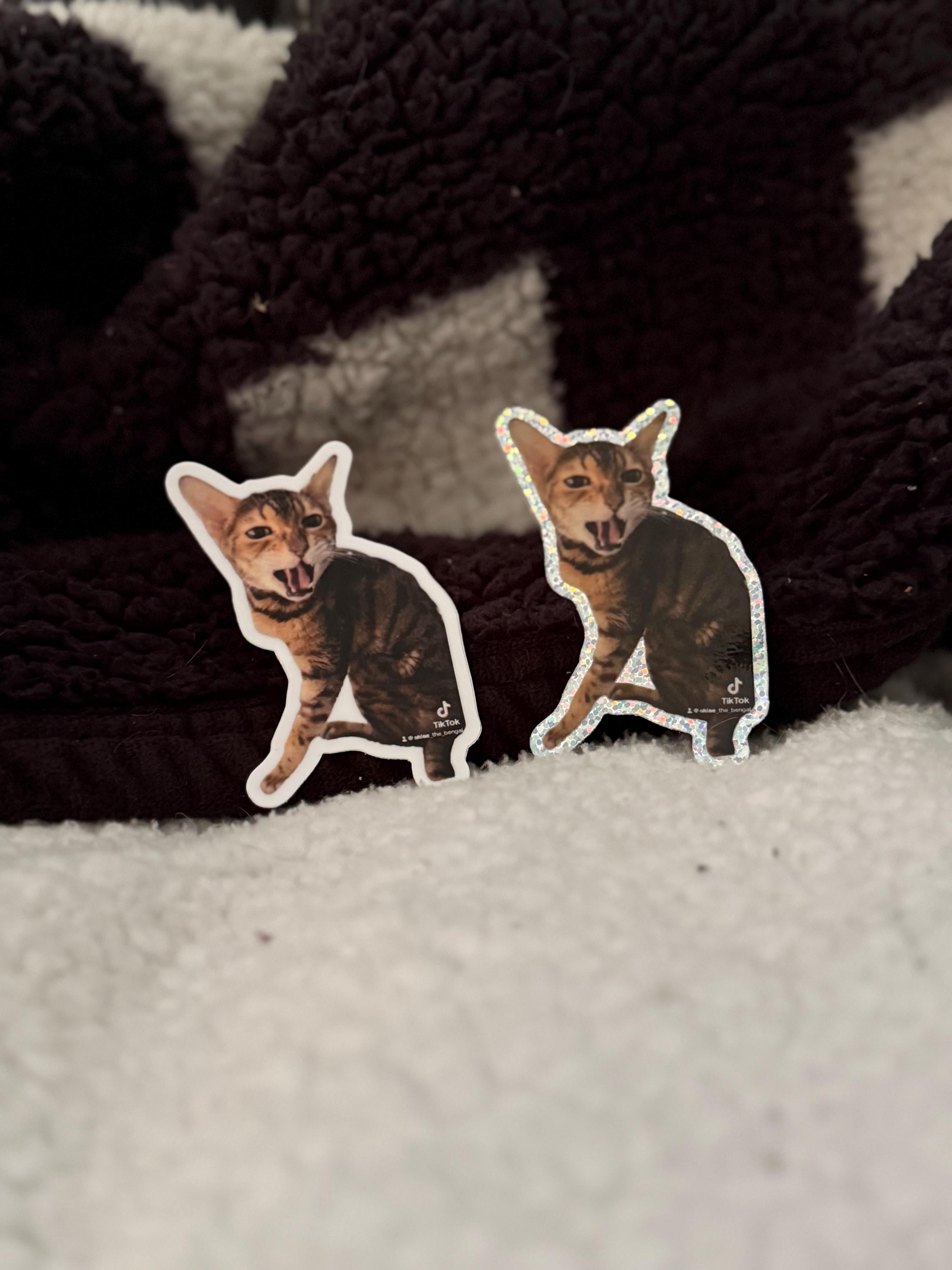 EW Designs Bengal Cat Vinyl Decal - 4 Inch Tall Cute Kitty Bumper Sticker - View #11
