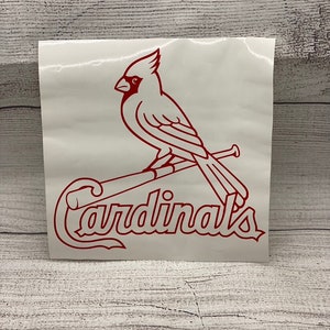 Large Size StL Cardinals Bird Vinyl Decal/StL Cardinals Bird Yeti Decals Large to XXL Size/StL Cardinals Bird Decals