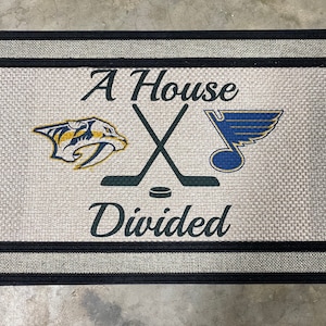 A House Divided hockey door mat. **Choose your teams**