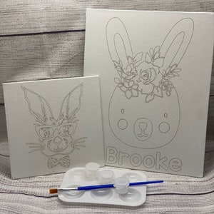 Easter paint kit|Canvas kids paint kit|Kids paint kit|Paint kit|Bunny paint kit|Boy Bunny paint|Easter Bunny paint kit|Easter basket stuffer