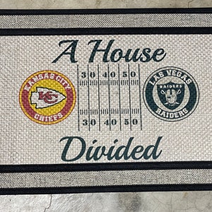 A House Divided Football door mat. **Choose your teams**