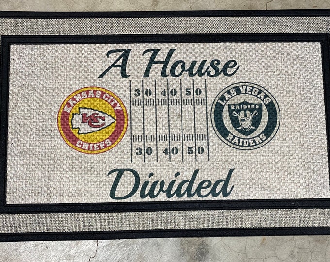 A Home Divided Football Team Sign/ House Divided Team Sign/ Football
