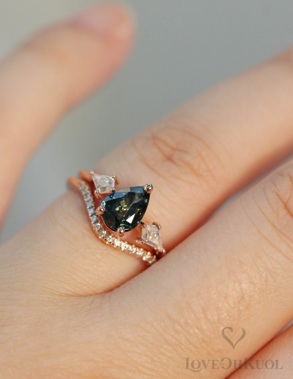 Peacock sapphire rose gold clearance