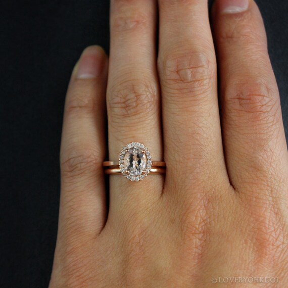 LMDPRAJAPATIS 9.00 Carat Certified Morganite Silver Ring - Peach Morganite Wedding Ring For Women
