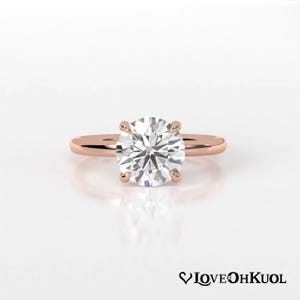 2 Carat IGI Certified D, VVS2 Round Brilliant Cut Lab Grown Diamond Engagement Ring, Round Excellent Cut Lab Diamond, Solitaire Ring