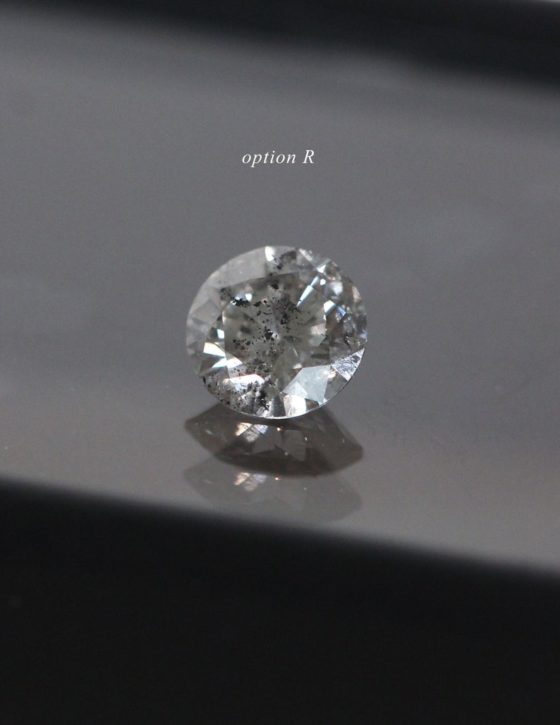 Rose Gold Smoky Grey Diamond Ring, Brilliant Cut Diamond, Micro Pave Diamond Wedding Band, Art Deco Hexagon Ring, 6 Prong Ring image 7