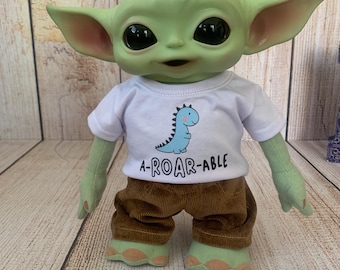 Brown Corduroy Pants for Baby Yoda Doll ( 11 inches)