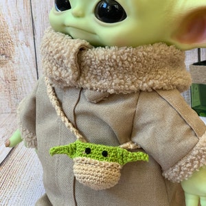 Baby Yoda Knitted Bag for 11 inch Baby Yoda Doll image 3