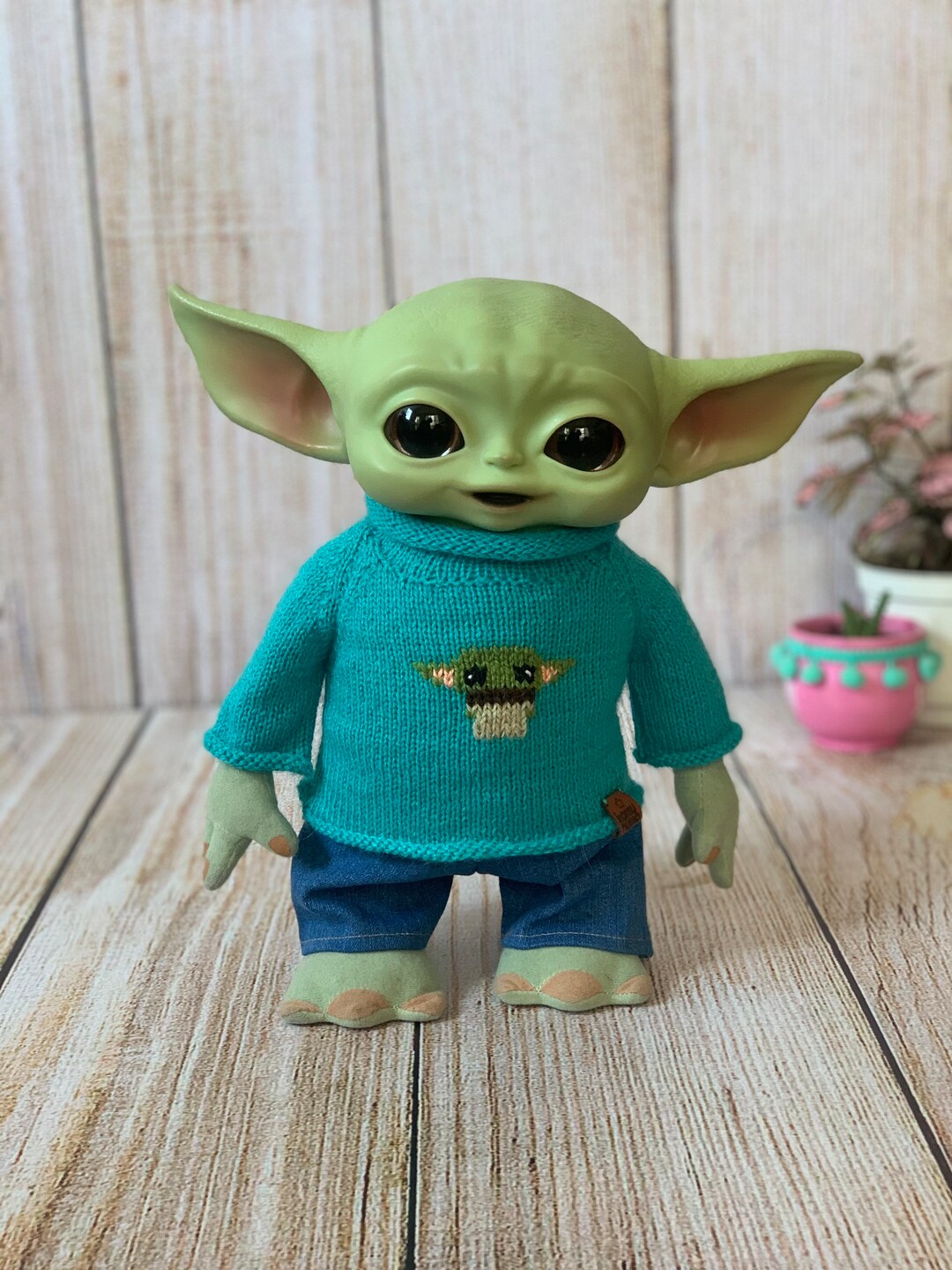 Baby Yoda Doll Knitted Sweater in Alpaca Fiber Etsy