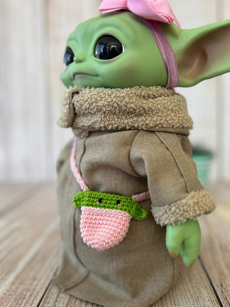 Torba dzianinowa Baby Yoda dla lalki Baby Yoda o średnicy 11 cali zdjęcie 11