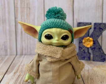 Baby Yoda Doll Hand Knitted Beanie Hat