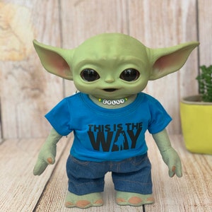 Denim Jeans for Baby Yoda Doll 11 inch image 2