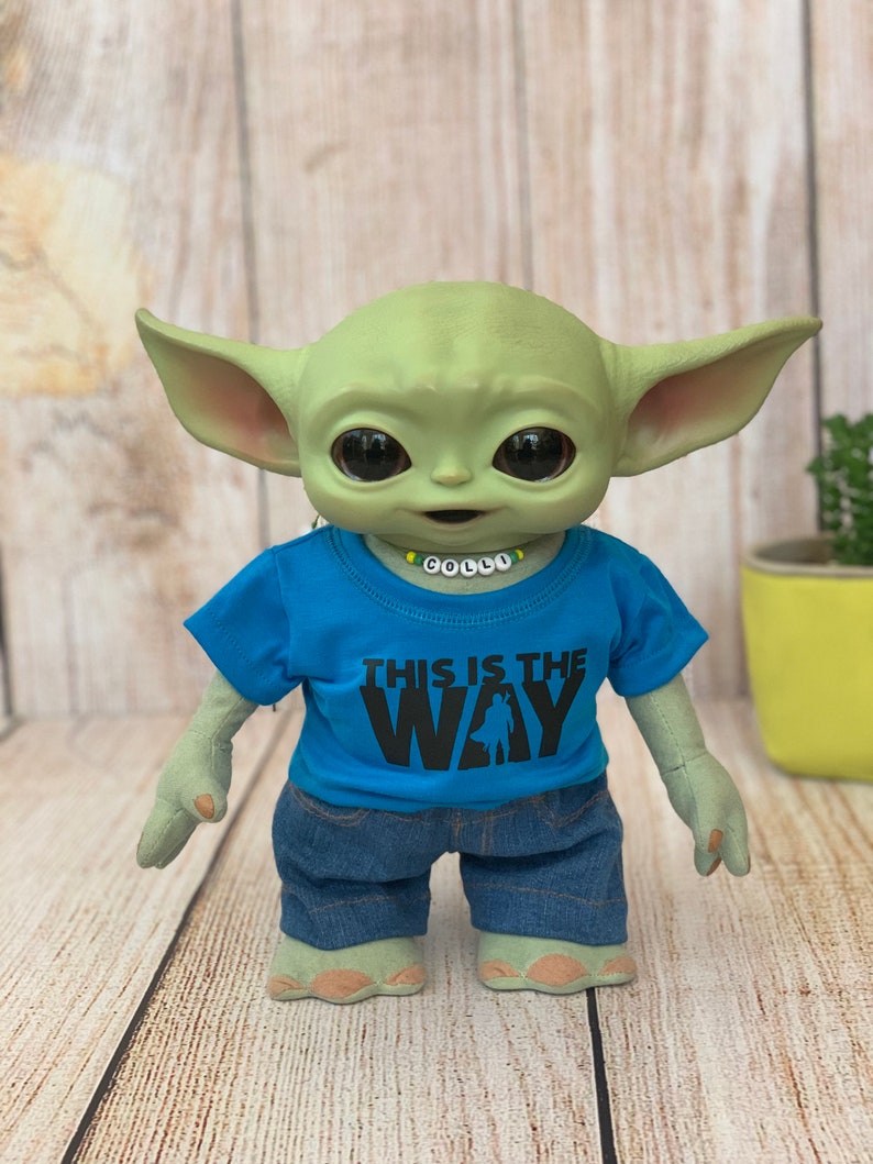 Denim Jeans for Baby Yoda Doll 11 inch image 2