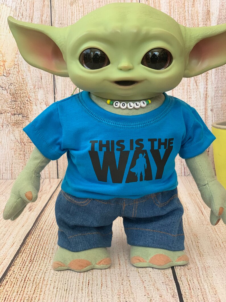 Denim Jeans for Baby Yoda Doll 11 inch image 3