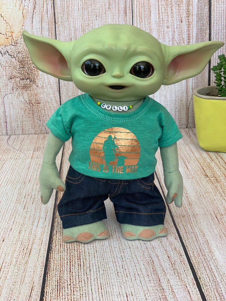 Denim Jeans for Baby Yoda Doll 11 inch image 7