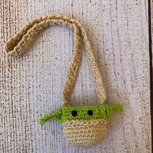 Baby Yoda Knitted Bag for 11 inch Baby Yoda Doll image 4