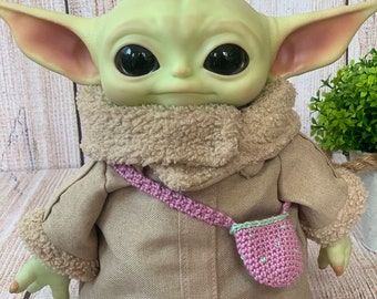 Baby Yoda Pink Knitted Bag for 11 inch Baby Yoda Doll