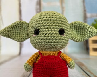 Handmade Crochet Baby Yoda with Neel inspired outfit