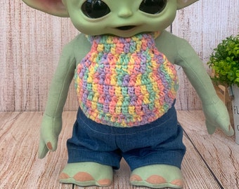 Crochet Top for Baby Yoda Doll 11 inch