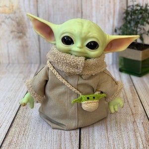 Baby Yoda Knitted Bag for 11 inch Baby Yoda Doll image 1