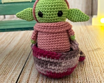 Bébé Yoda/Grogu Girl Peluche Amigurumi