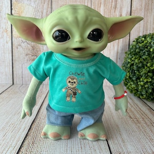 Baby Yoda Doll 11 inch Printed T-shirt Chewie