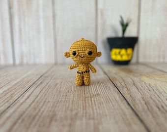 Crochet C-3PO Plushie Handmade Star Wars Amigurumi